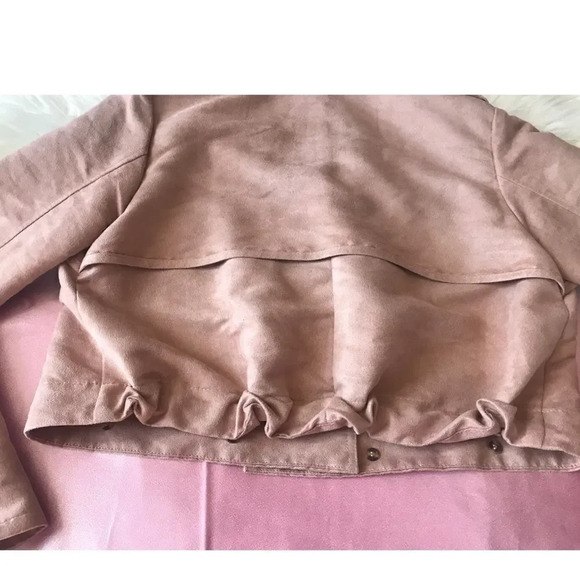 light pink moto cropped jacket - Picture 4 of 7